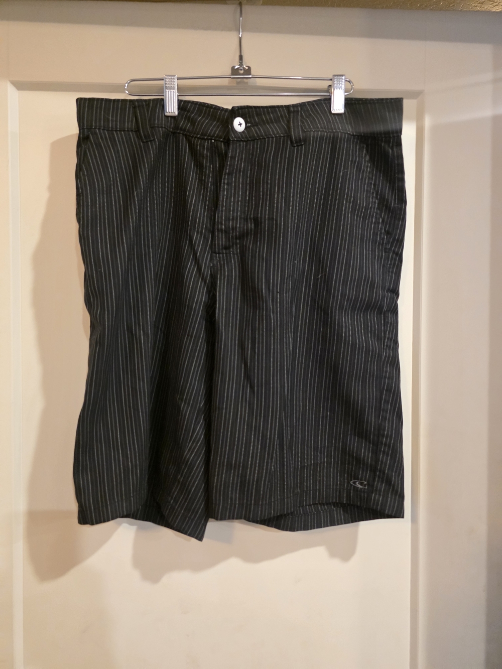 O'Neill Black Pinstripe Flat-Front Men's Shorts